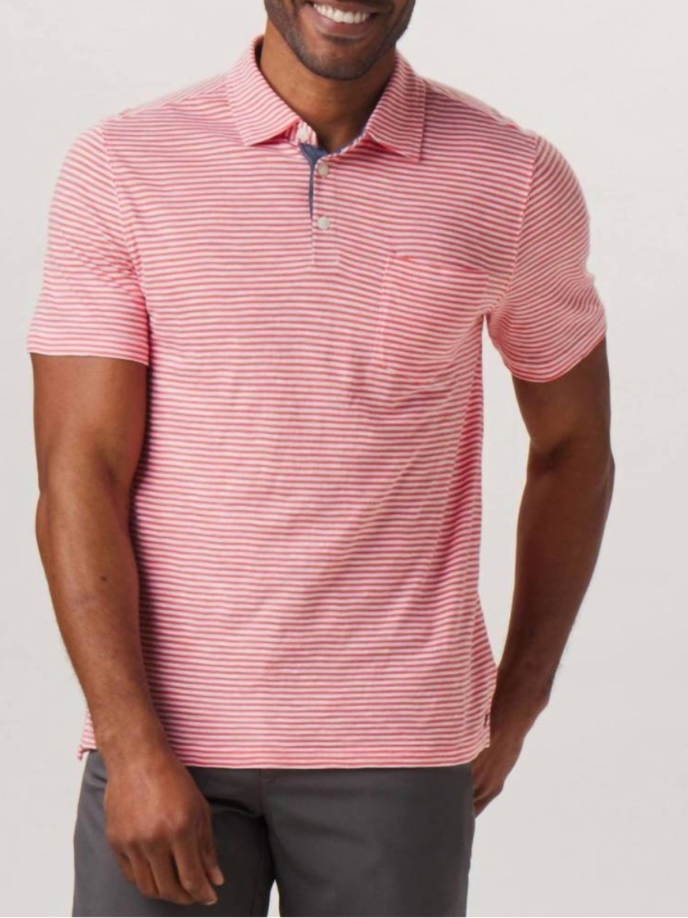 NWT The Normal Brand Slub Striped Polo Sunrise Stripe Small